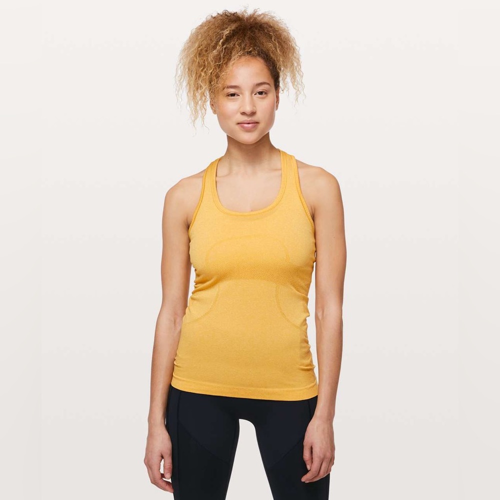 Lululemon Yellow Racerback Tank Top - Women Size 8
